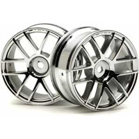 HPI Split 6-Spoke 1.9" Sedan Rims, 26mm Chrome (2)