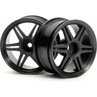 HPI 12-Spoke Corsa Sedan Rims- 26mm, Black (2)