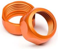 HPI Cup Racer 10mm Shock Caps, Orange (2)