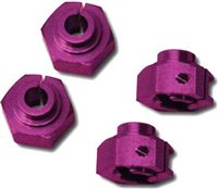 HPI Firestorm/Wheely King Clamping Hex Hubs, Purple Aluminum (4)