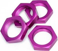 HPI Baja 5B Wheel Nuts-24mm, Purple (4)