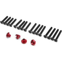 HPI Cup Racer Washers, Red Aluminum (4) With Screws (16)