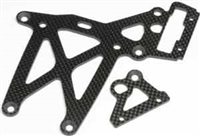 HPI Baja 5B Rear Upper Plate Set, Woven Graphite