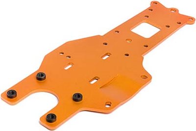 HPI Baja 5B Rear Chassis Plate, Orange Aluminum