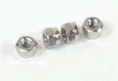 HPI Savage XS/Blitz Ese Nylon Nuts-2.6mm, Silver (4)