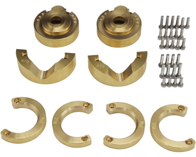 Hot Racing TRX-4 Ultimate Brass Weight Knuckle Portal Set