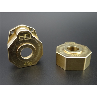 Hot Racing Knuckle Portal Cover, Brass, Heavy Metal for TRX-4