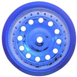 Imex Pluto Front Wheels For Elec. Rust. And Stamp., Blue Chrome