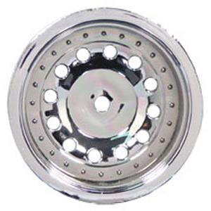 Imex Pluto Rear Wheels For Nitro Rustler And Stampede, Chrome