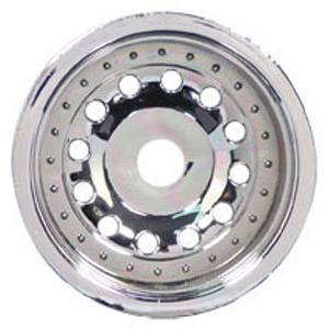 Imex Pluto Front Wheels For Nitro Rustler And Stampede, Chrome