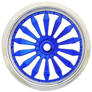 Imex Lizzard Front Wheels For Elec. Rust. And Stamp. Silver/Blue