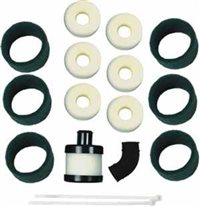 Imex 1/10th Black Air Filter Set With 6 Replacement Filters