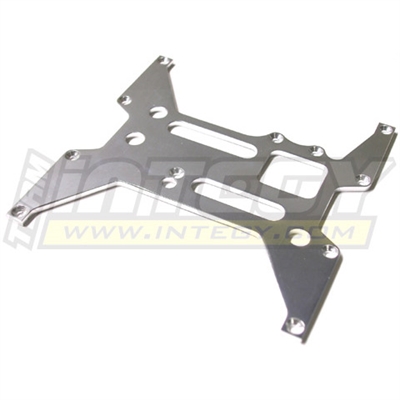 Integy LST Center Bottom Plate, Silver Aluminum