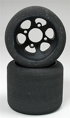Jaco 1/10th Rear Foam Tires, Gray Medium; High-Bite Carpet (2)