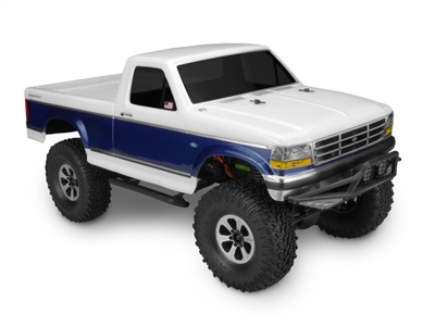 J Concepts 93 Ford F-250 Trail/Scaler Clear Body for crawlers, requires painting