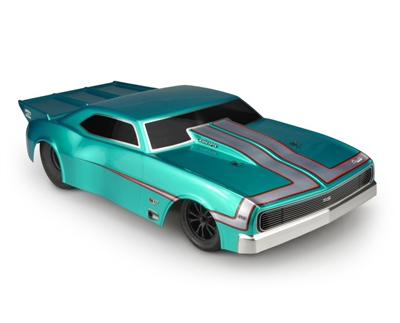 J Concepts 1967 Chevy Camaro, Street Eliminator Drag Racing Clear Body, requires painting