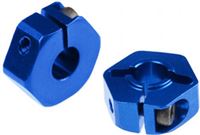 J Concepts SC10 Front 12mm Clamping Hex Adapters, Blue Aluminum (2)
