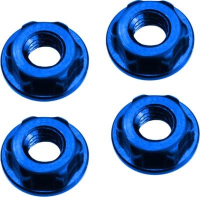 J Concepts 4mm Low Profile Locking Wheel Nuts, Blue (4)