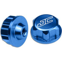 J Concepts Battery Hold Down Thumb/Wrench Nuts, Blue Aluminum (2)