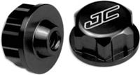 J Concepts Battery Hold Down Thumb/Wrench Nuts, Black Aluminum (2)