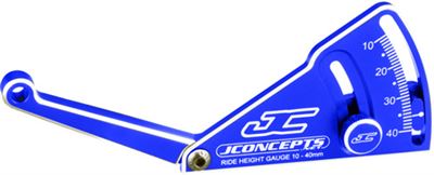 J Concepts Aluminum Ride Height Gauge, Blue, 10-40mm Range