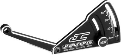 J Concepts Aluminum Ride Height Gauge, Black, 10-40mm Range