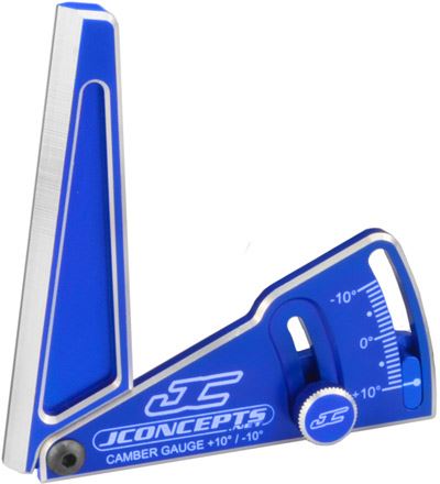 J Concepts Aluminum Camber Gauge, Blue, -10 To +10 Degree Range