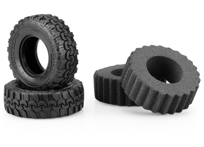 J Concepts Hunk Green Compound Crawler Tires, Scale Country 1.9" (2)