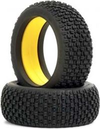 J Concepts Double Cross 1/8th Buggy Tires, Medium Yellow (2)