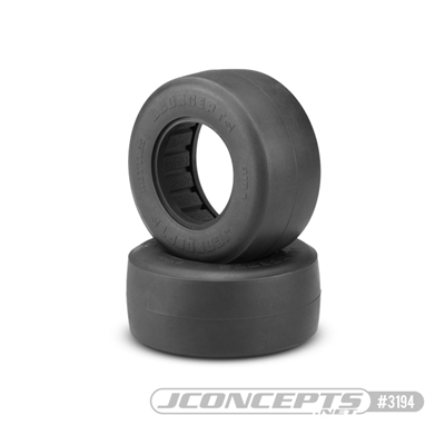 J Concepts Hotties Short Course Truck Front & Rear Tires for Drag Racing - Green (2)