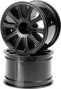 J Concepts 1/16 E-Revo Rulux 2.2" Rims, Black (2)