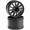 J Concepts Rustler/Stampede Front 2.8" Rulux Rims, Black (2)