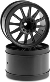 J Concepts Rustler/Stampede Rear 2.8" Rulux Rims, Black (2)