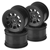 J Concepts 9 Shot 2.2" Rear Wheel, Black, for 12mm hex, 4pcs