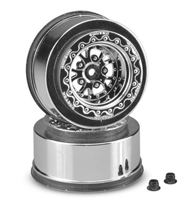 J Concepts Tactic Drag Racing 12mm Hex Wheels, chrome (2)