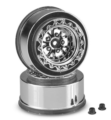 J Concepts Tactic Drag Racing 12mm Hex Wheels, chrome (2)