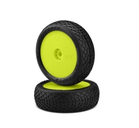 J Concepts Ellipse Front Tires on Yellow Rims, green, for Losi Mini-B(2)