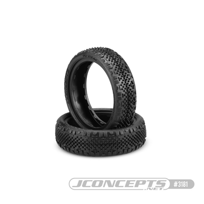J Concepts Pin Swag 1/10 Buggy 2wd Front Tire- Pink Compound, Medium Soft, for Carpet/Astroturf