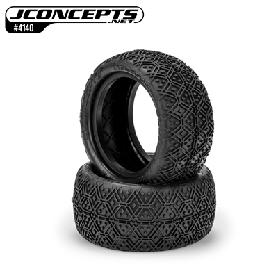J Concepts Double Bar 2.2" Rear Buggy Tires, Silver (2)