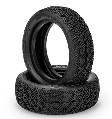 J Concepts Double Bar 2.2" Front 2WD Buggy Tires, Green (2)