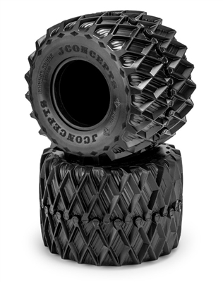 JConcepts Cheese Racer Monster Truck Tires (2) blue, medium