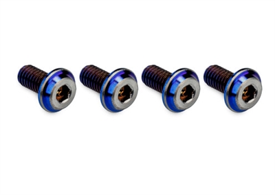 JConcepts 3x6mm Top Hat Blue Titanium Screw - 4pc