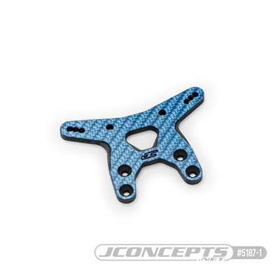 JConcepts RC10B7 Blue Carbon Fiber Front Shock Tower