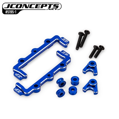 JConcepts RC10B7 Battery Holder Set, blue aluminum