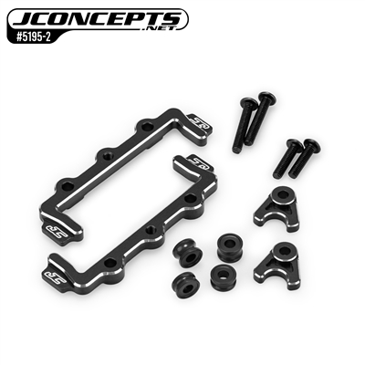 JConcepts RC10B7 Battery Holder Set, black aluminum