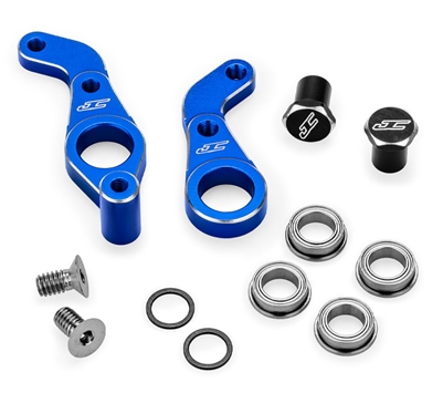 J Concepts Aluminum Bellcranks, Blue For RC10 4WD
