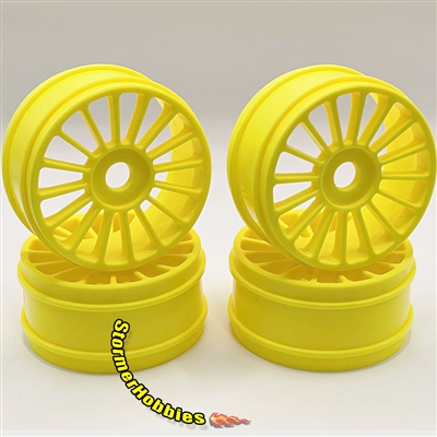 Klinik RC Multi-Spoke 1/8th Buggy Wheels 83mm 4pcs Yellow
