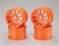 Kyosho ST-R Ten Spoke Wheel Set, Orange (4)