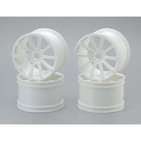 Kyosho ST-R Ten Spoke Wheel Set, White (4)