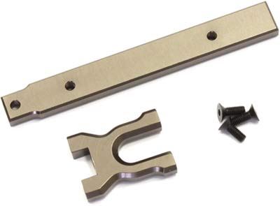 Kyosho ZX-5 Fs/Fs2 Aluminum Center Mount And Stiffener, Gray